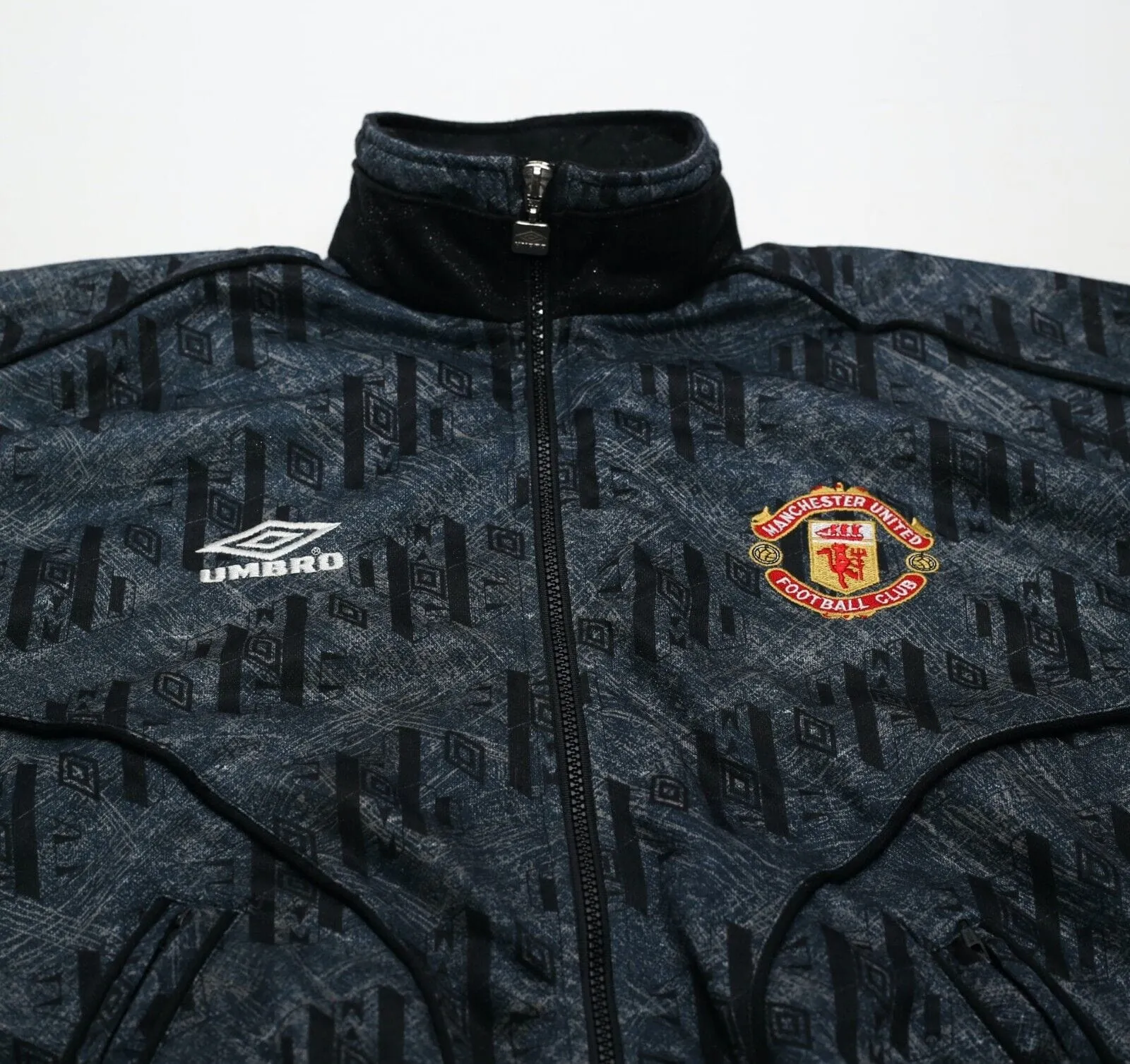 1992/93 MANCHESTER UNITED Vintage Umbro Track Top Jacket (S/M)