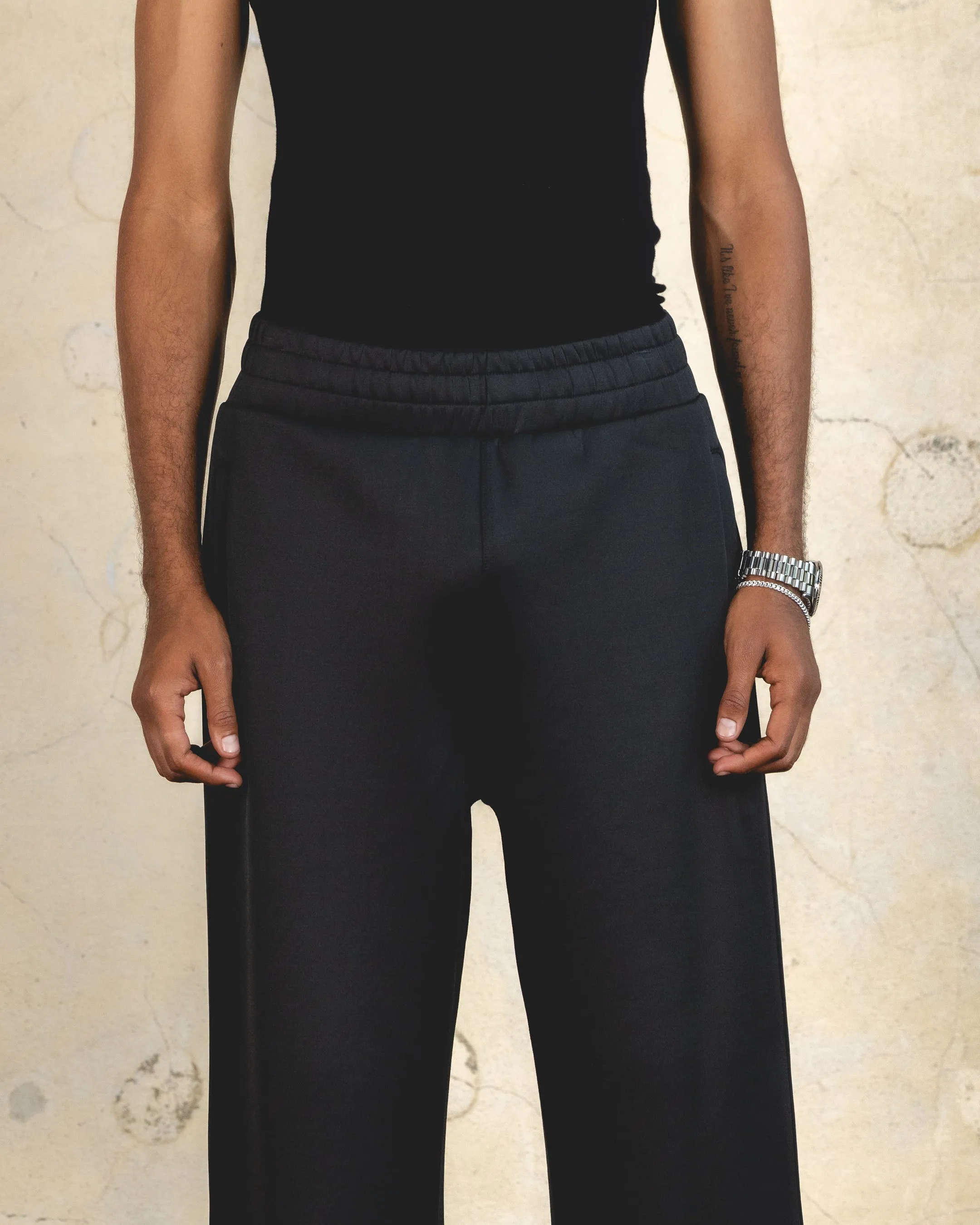 404 Wide Leg Track Pants Black