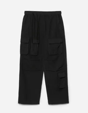 5213 Hemp Asym Cargo Track Pants Black