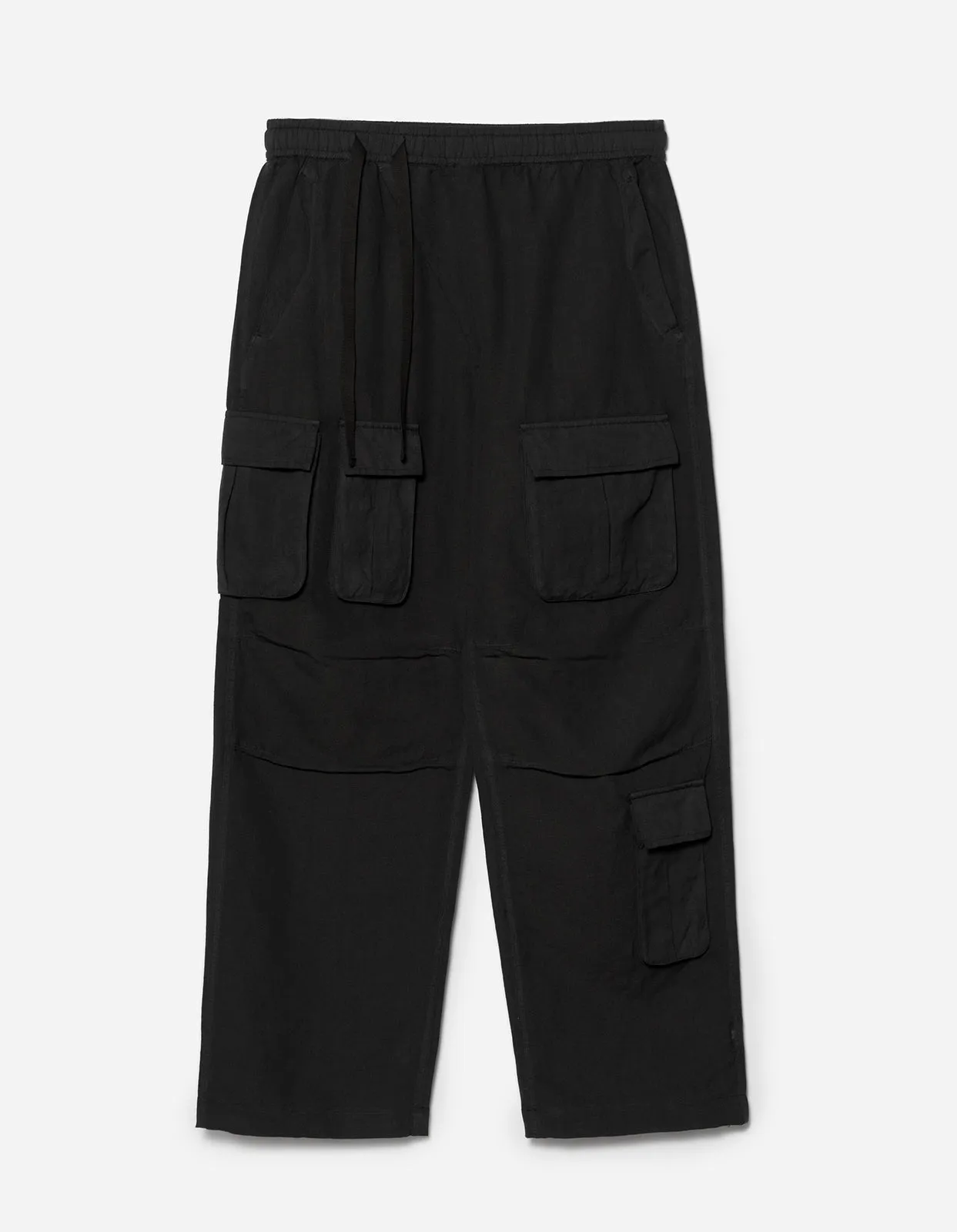 5213 Hemp Asym Cargo Track Pants Black