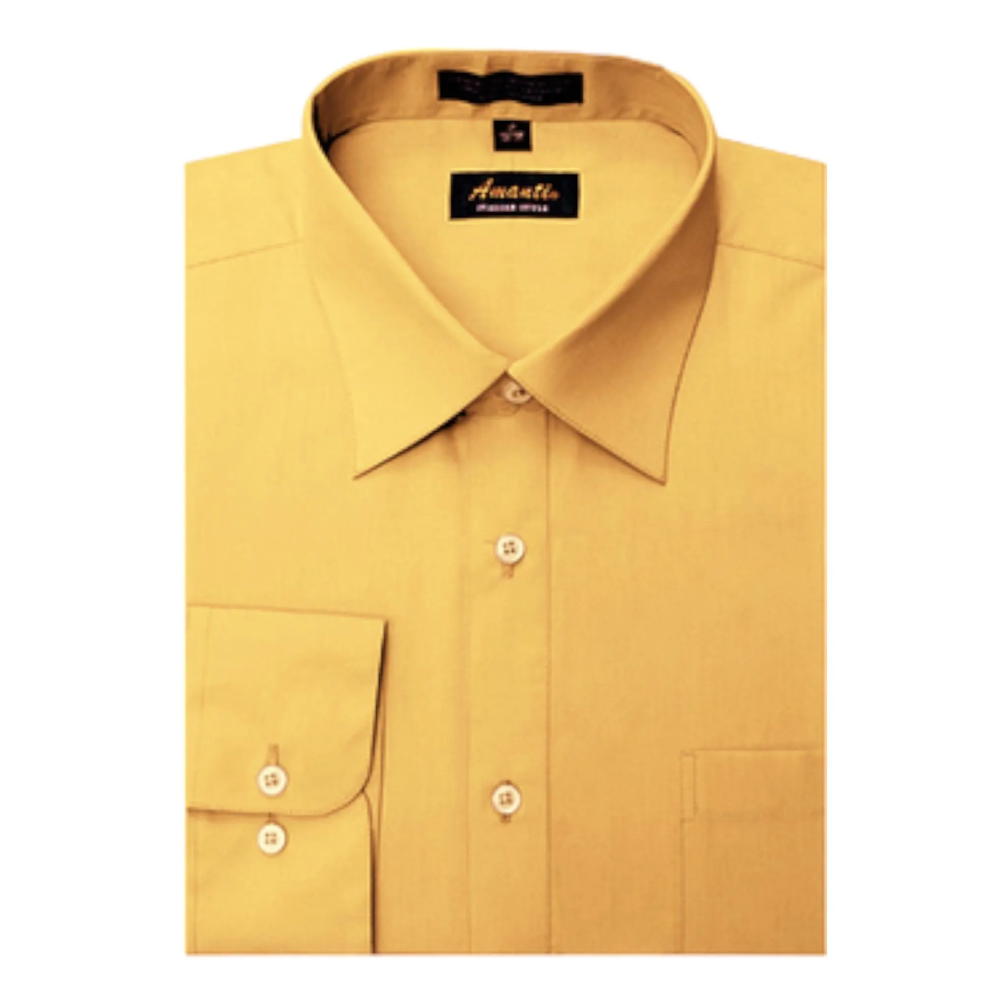 AMANTI: Slim Dress Shirt Banana