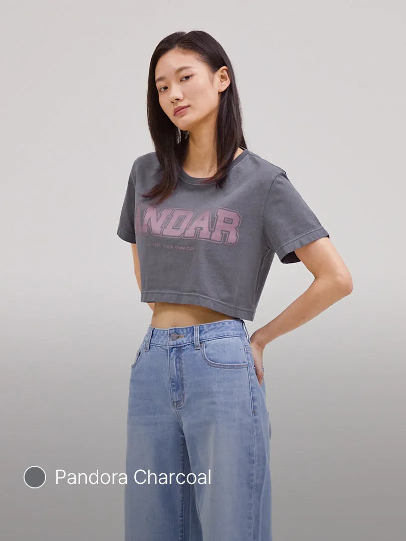 ANDAR Pigment Dyed Cropped Short Sleeve