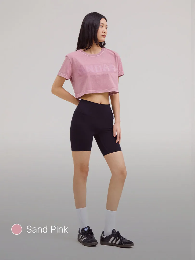 ANDAR Pigment Dyed Cropped Short Sleeve