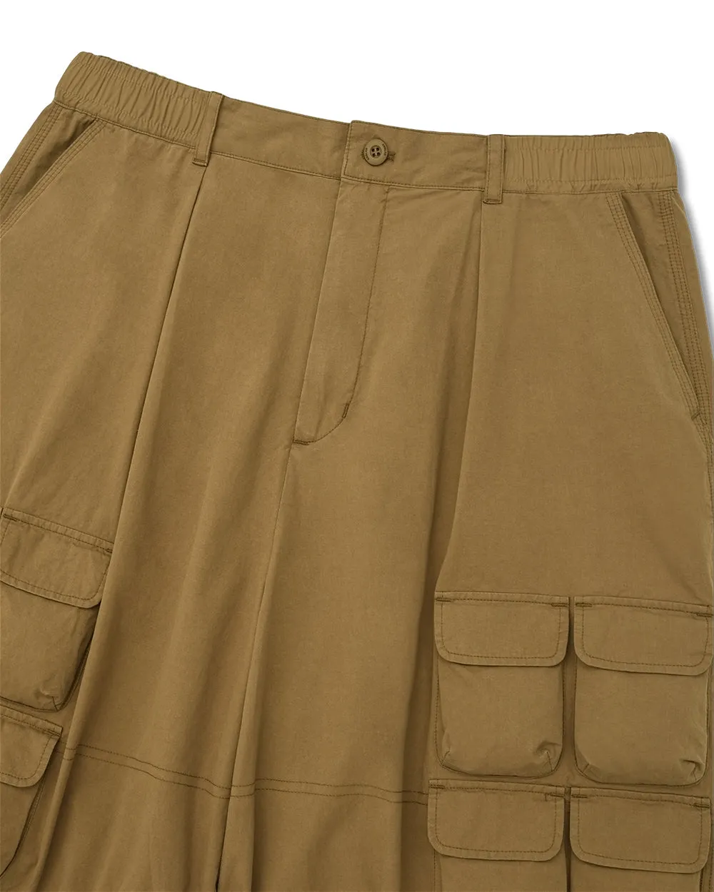 Anglan Slather Utility Pocket Half Pants - Beige