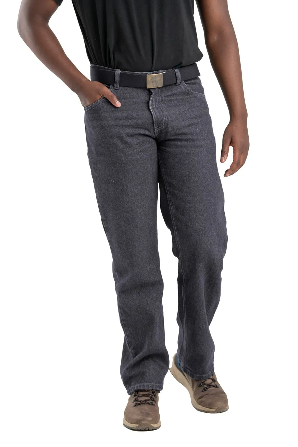 Berne Mens Heritage Relaxed Fit Carpenter Classic Stone Wash 100% Cotton Jeans