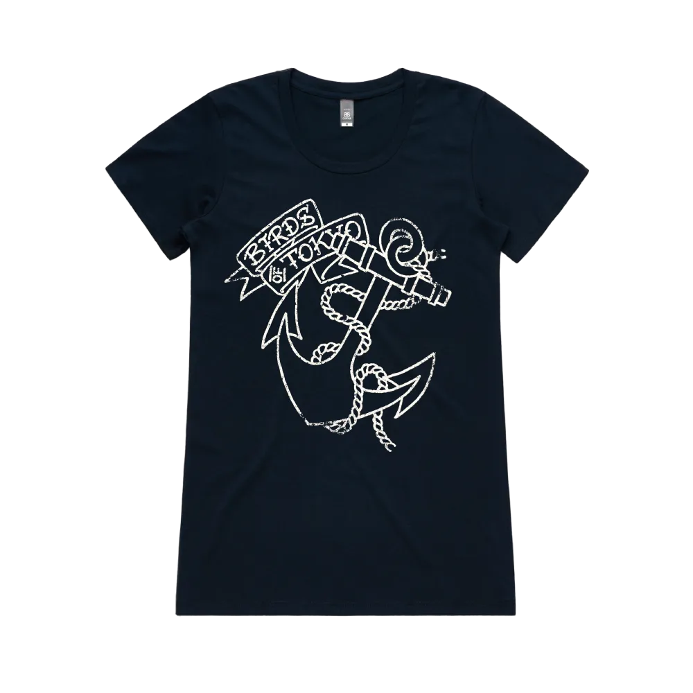 Birds Of Tokyo / Anchor Navy Women's T-Shirt