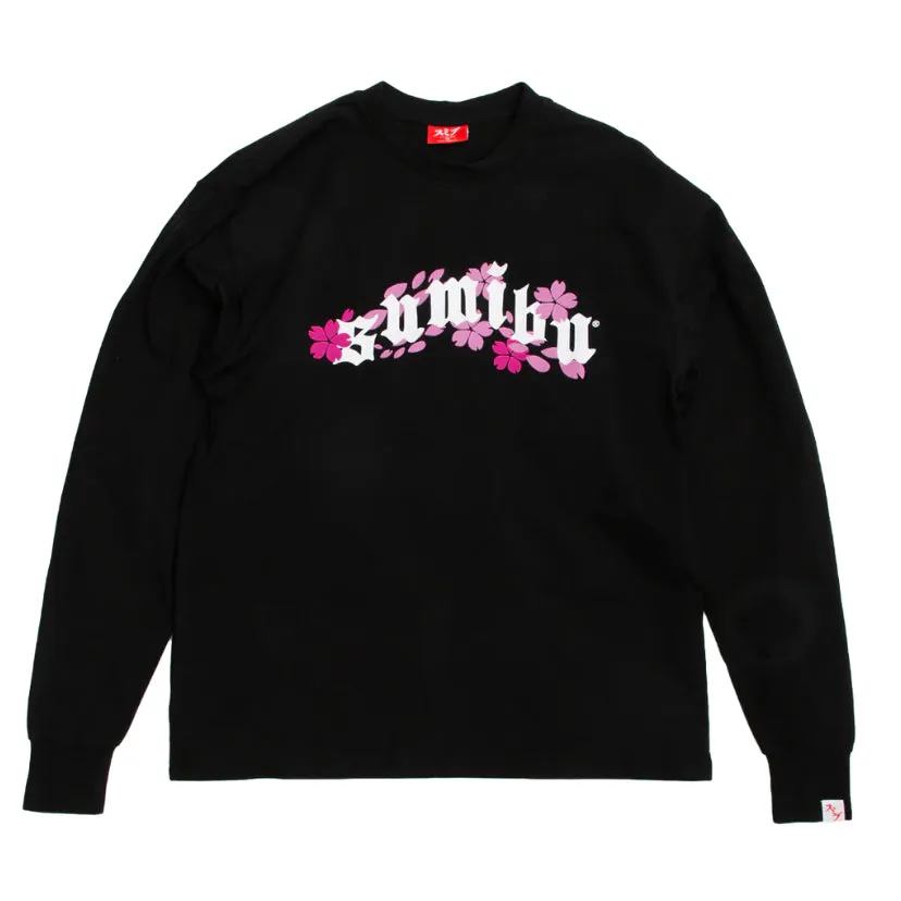 Black Ol' Sumibu Sakura Longsleeve Tee