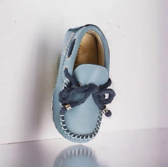 Boys Blue Leather Loafer