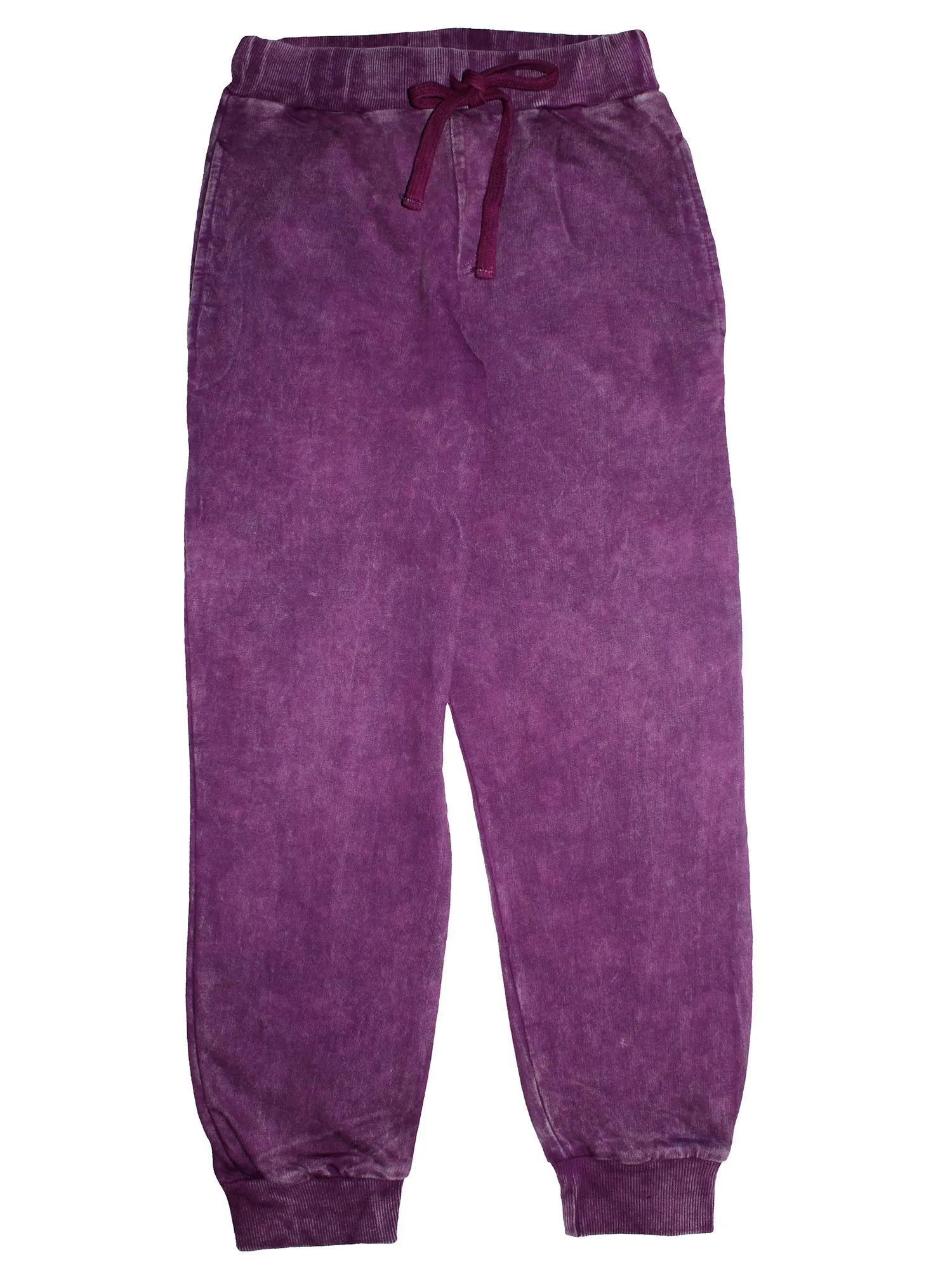 Boys Looper knit Over Dye Track Pant With Rag Wash