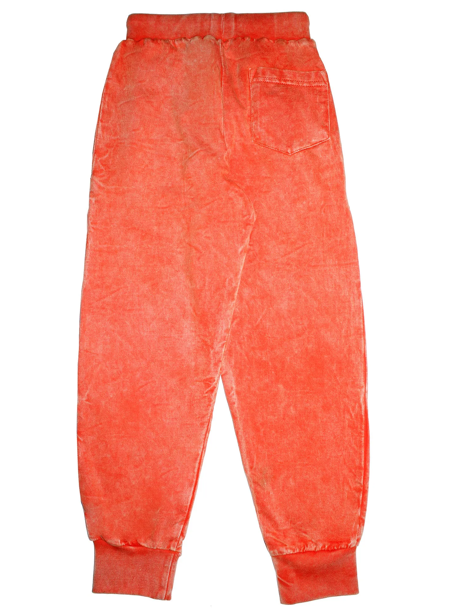 Boys Looper knit Over Dye Track Pant With Rag Wash