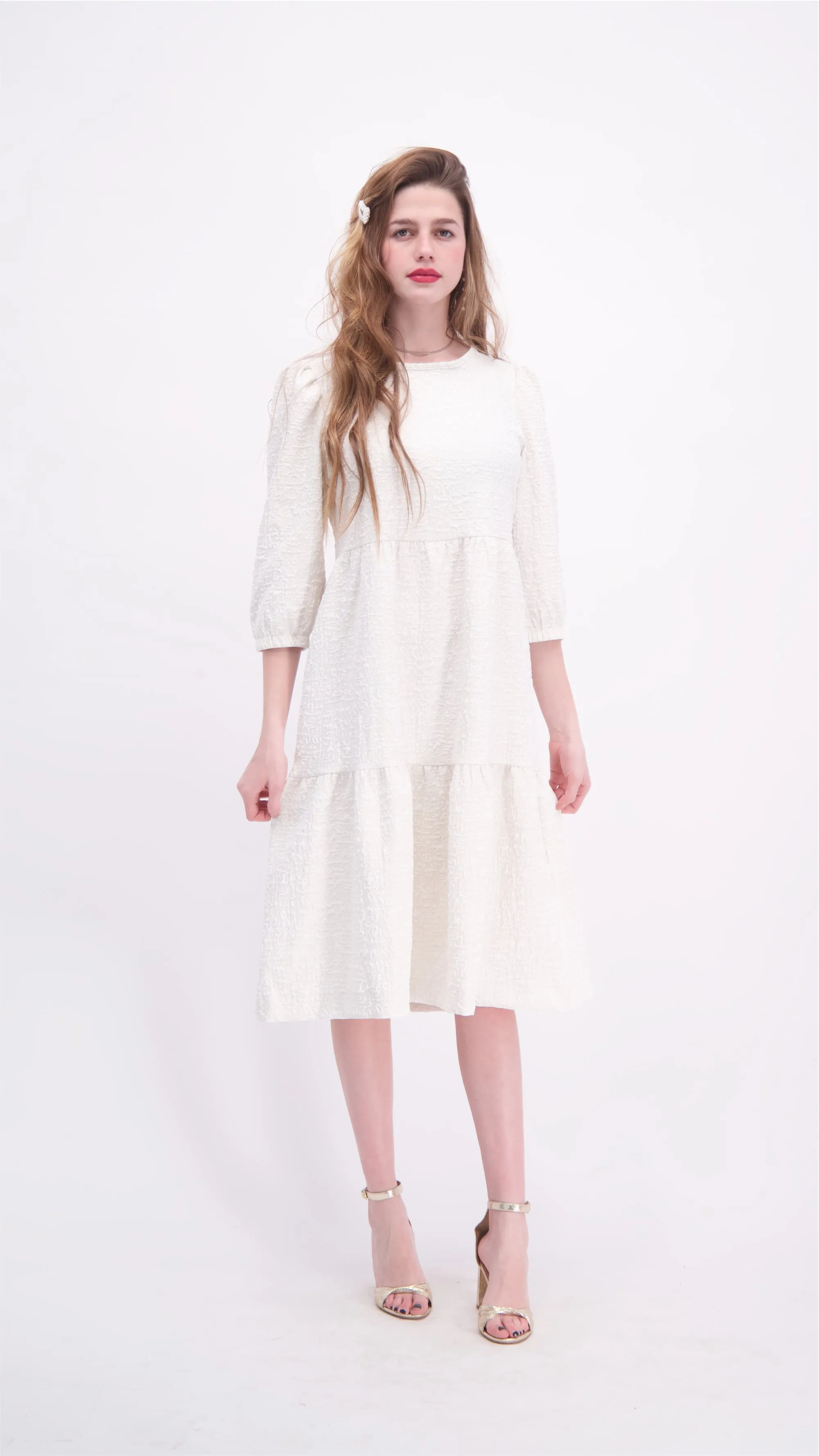 Brocade Dress / Off White