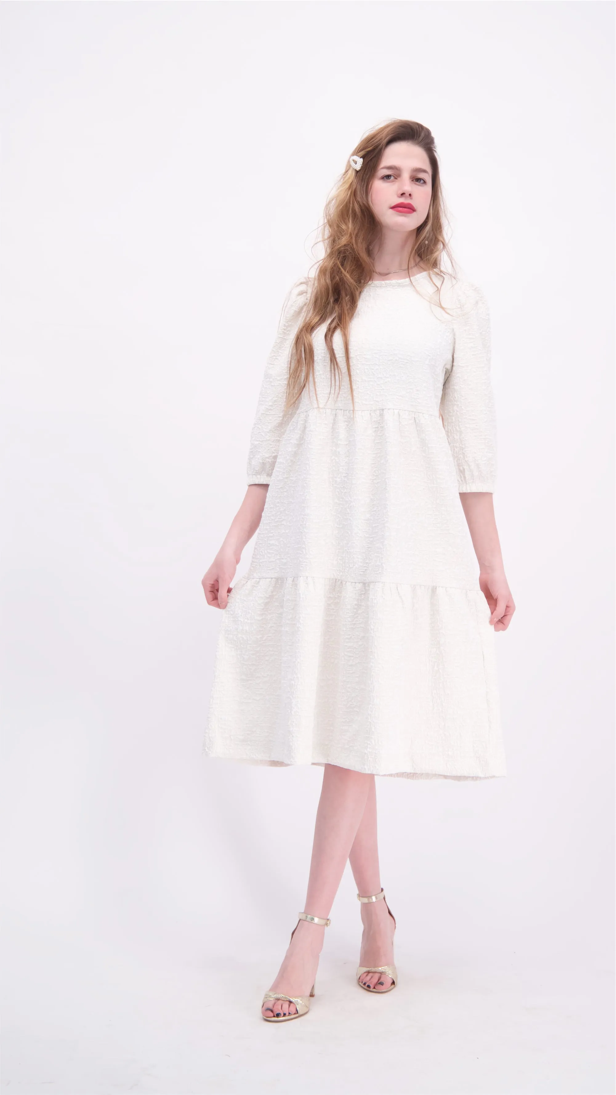 Brocade Dress / Off White