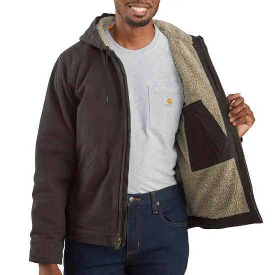 Carhartt Washed Duck Jacket - Sherpa Lined Big/Tall