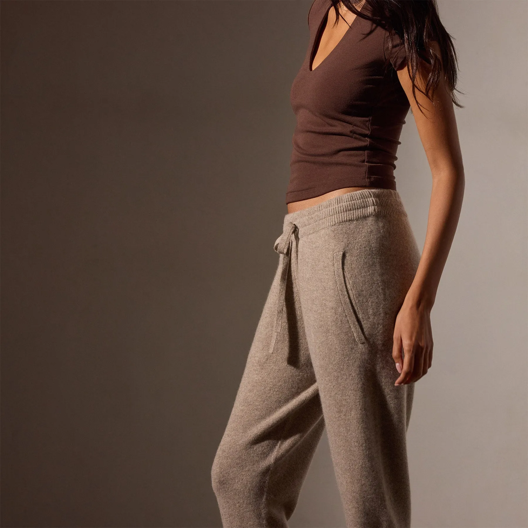 Cashmere Track Pant - Coyote