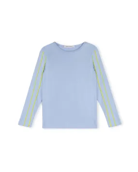 Chambray Piping Sleeve Tee