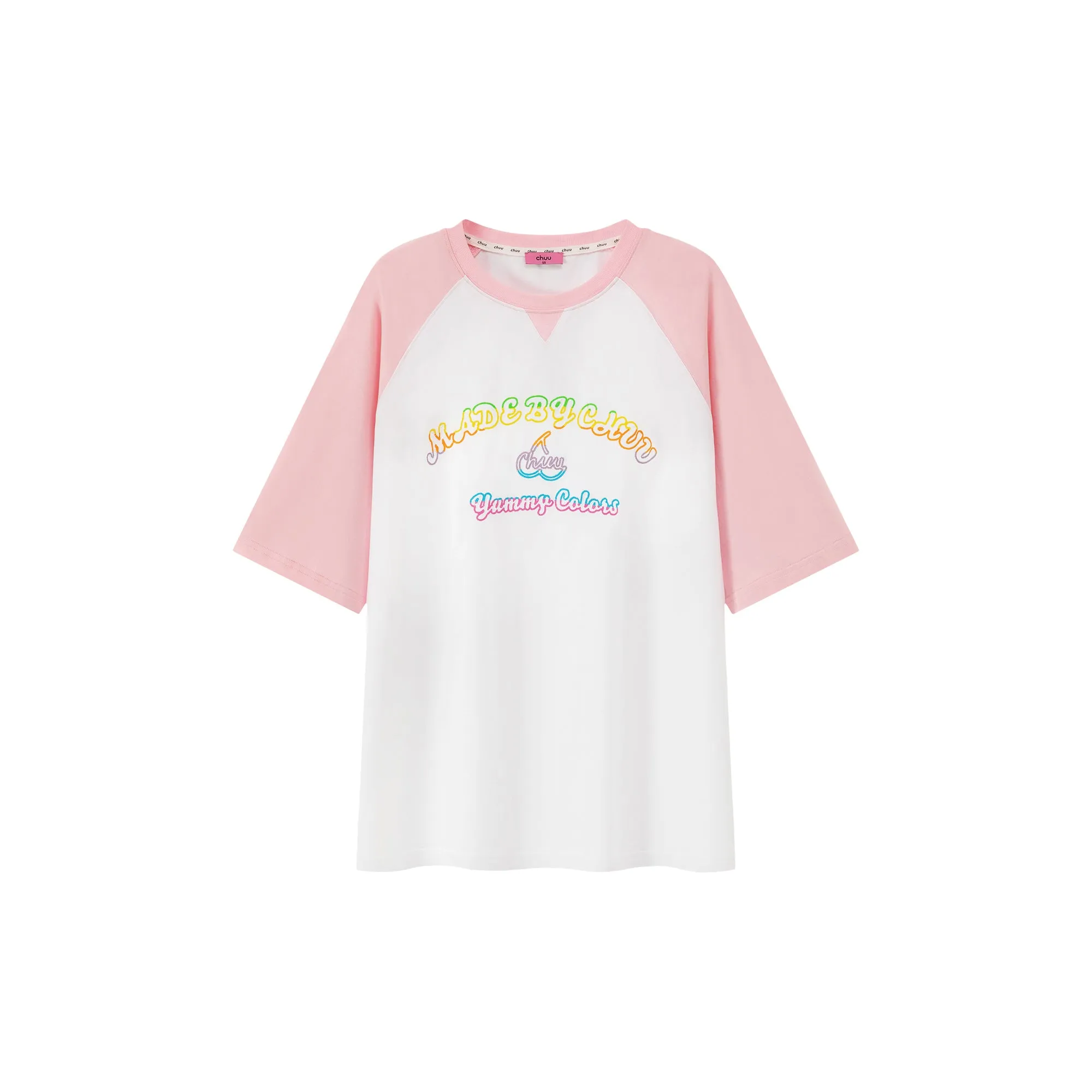 Color Blocked Yummy Colors Loose Fit T-Shirt