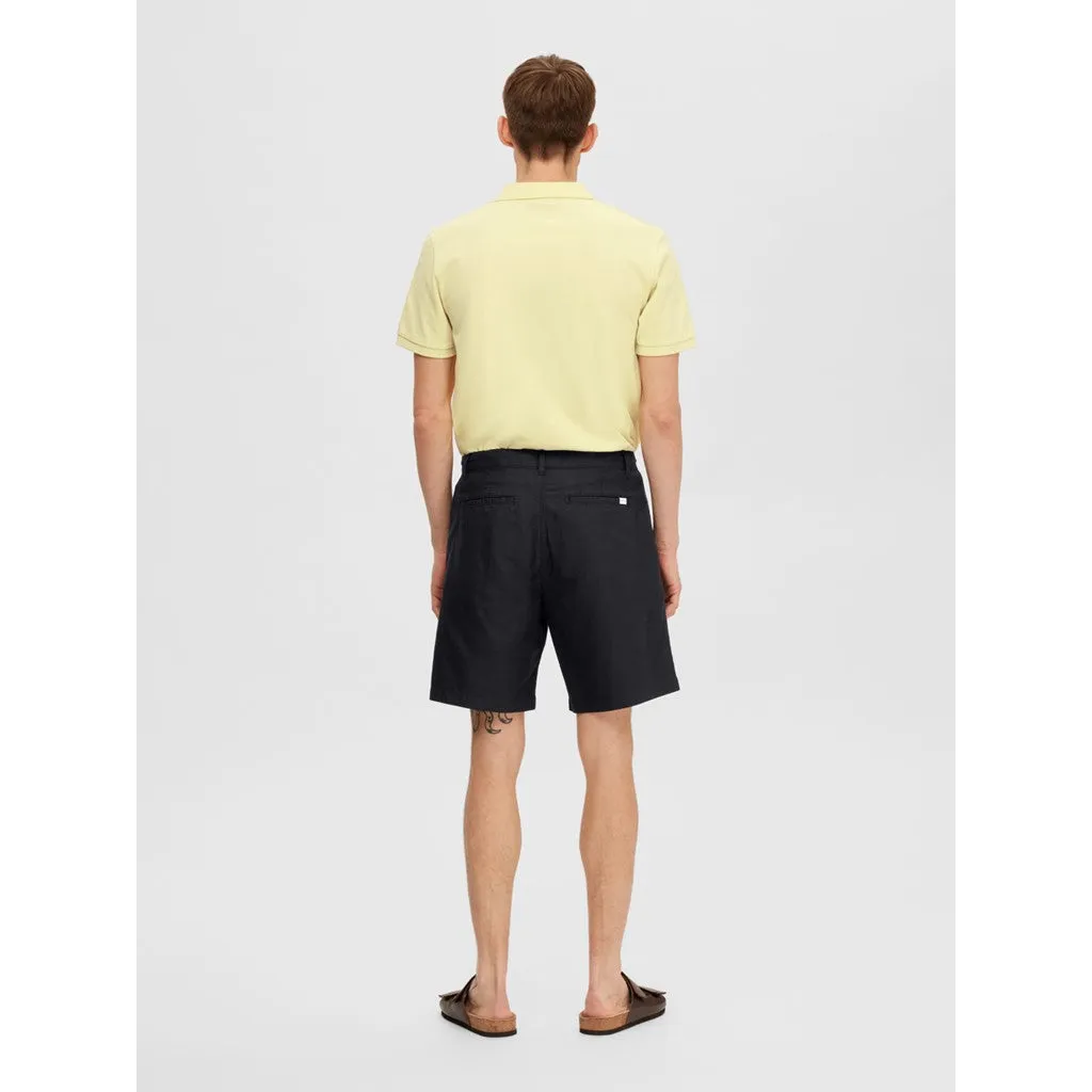 COMFORT-JONES LINEN SHORTS  -black