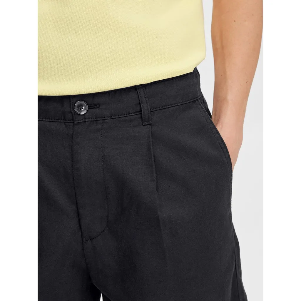 COMFORT-JONES LINEN SHORTS  -black