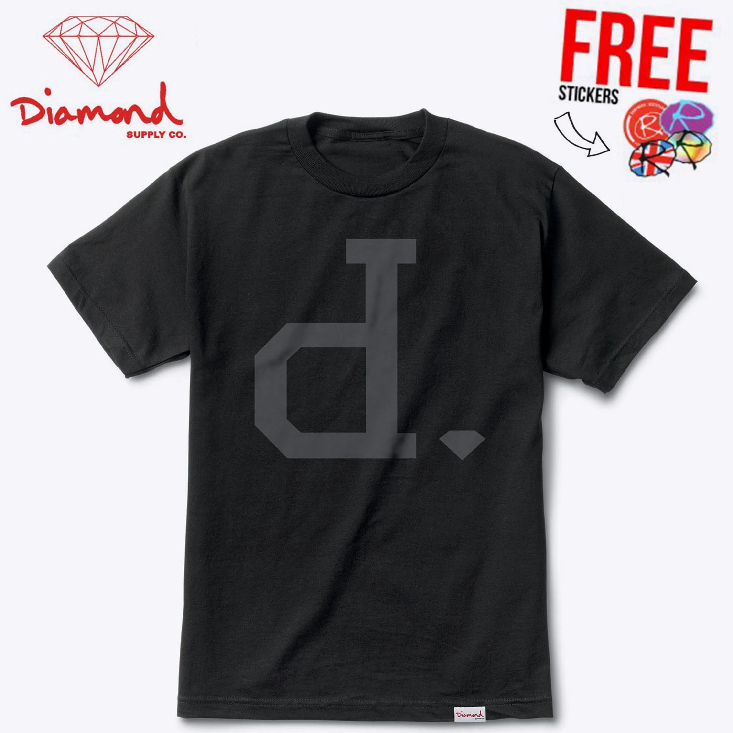 Diamond Supply Co. Tonal Un-Polo T-Shirt, Black