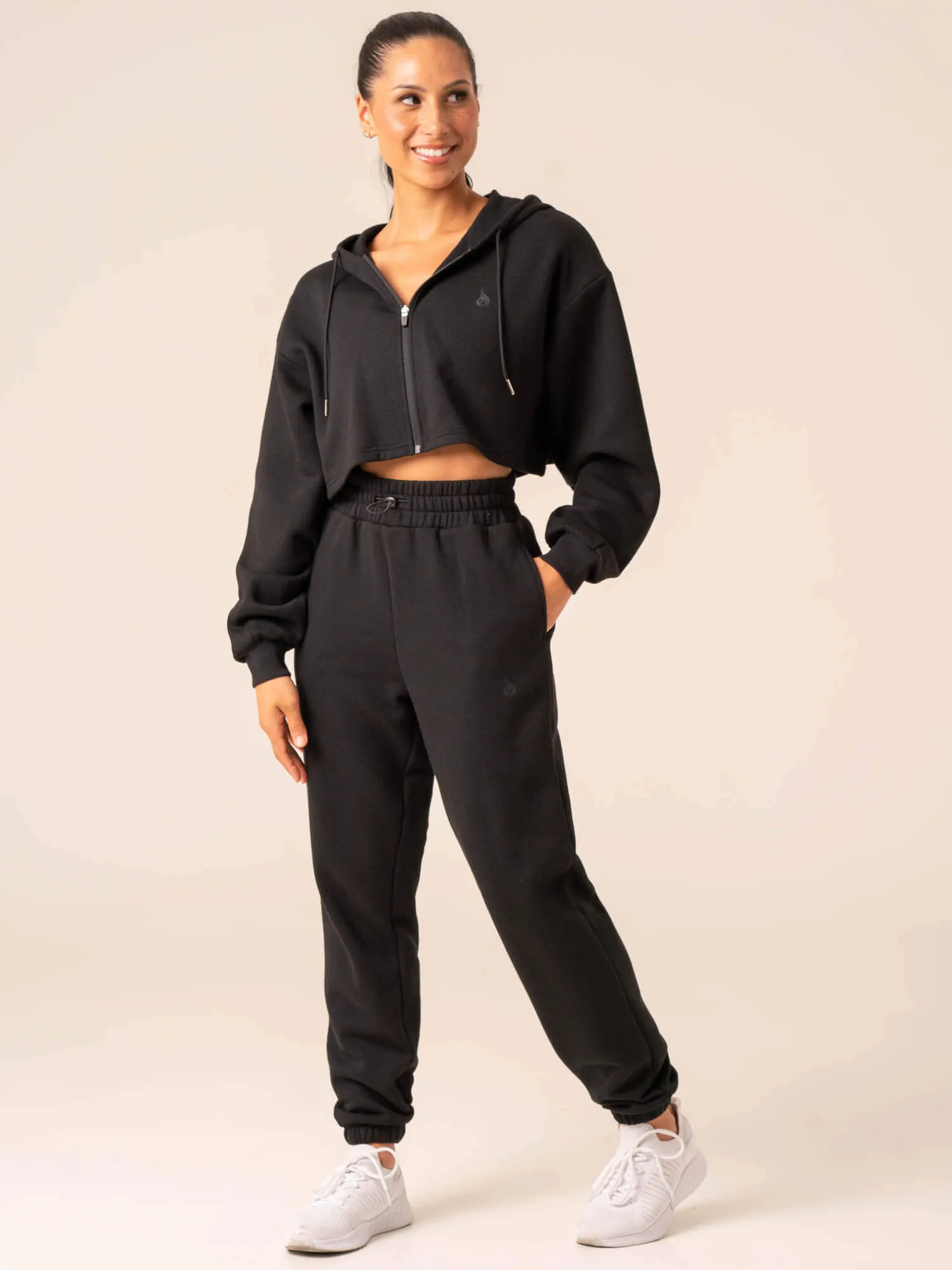 Embody Oversized Track Pants - Black