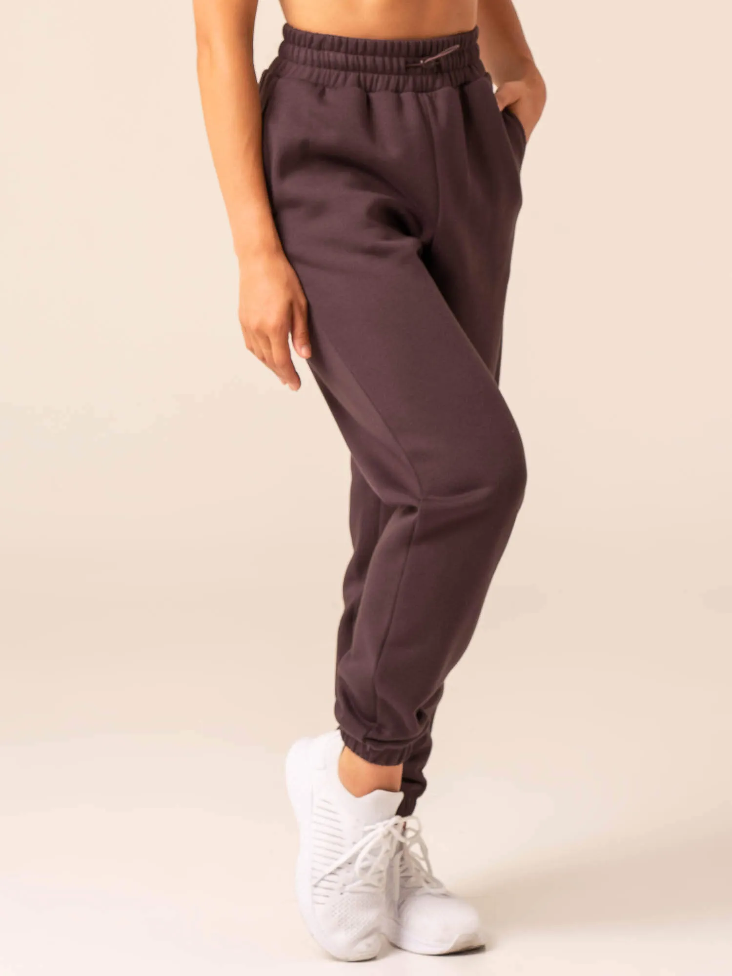 Embody Oversized Track Pants - Plum