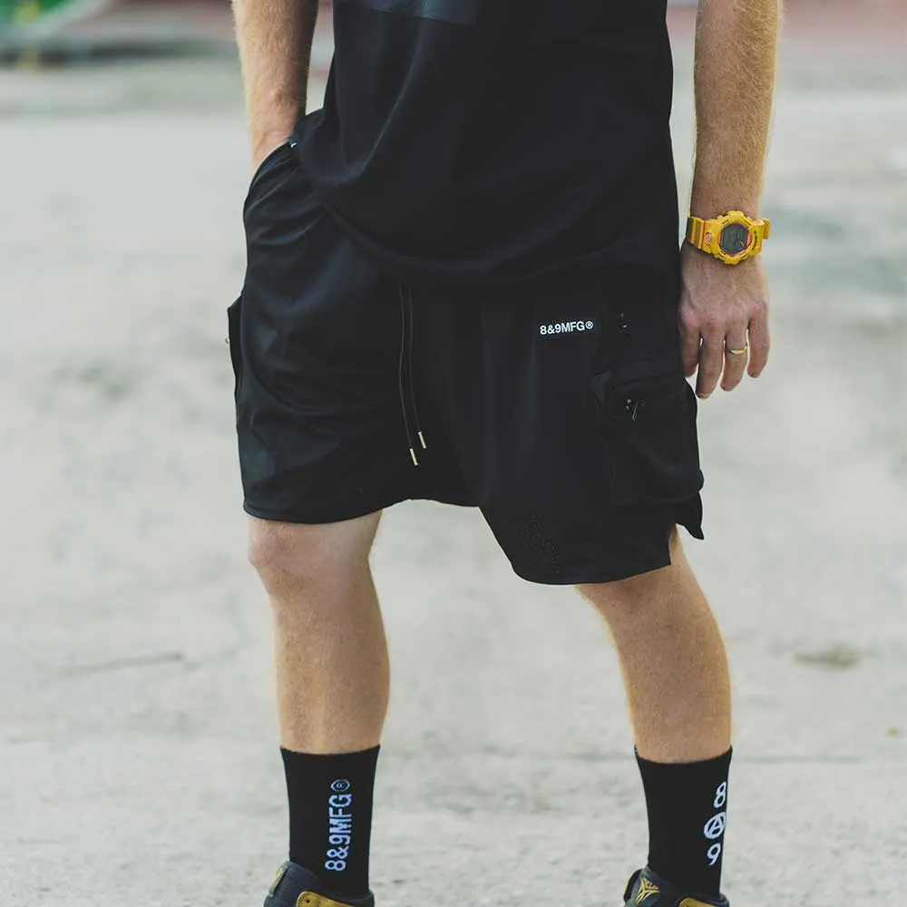 Everyday Mesh Cargo Shorts Black