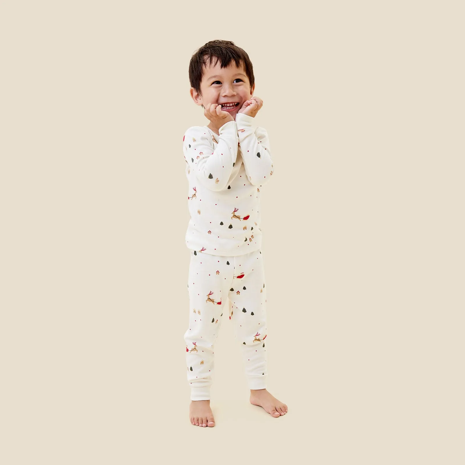 Festive Print Pajama Set