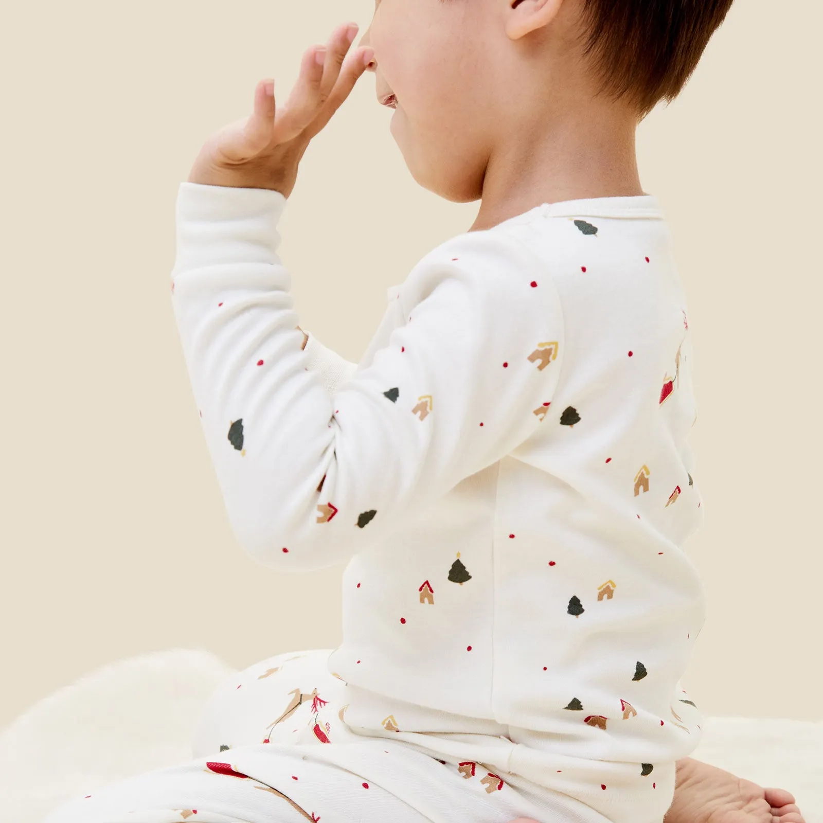 Festive Print Pajama Set