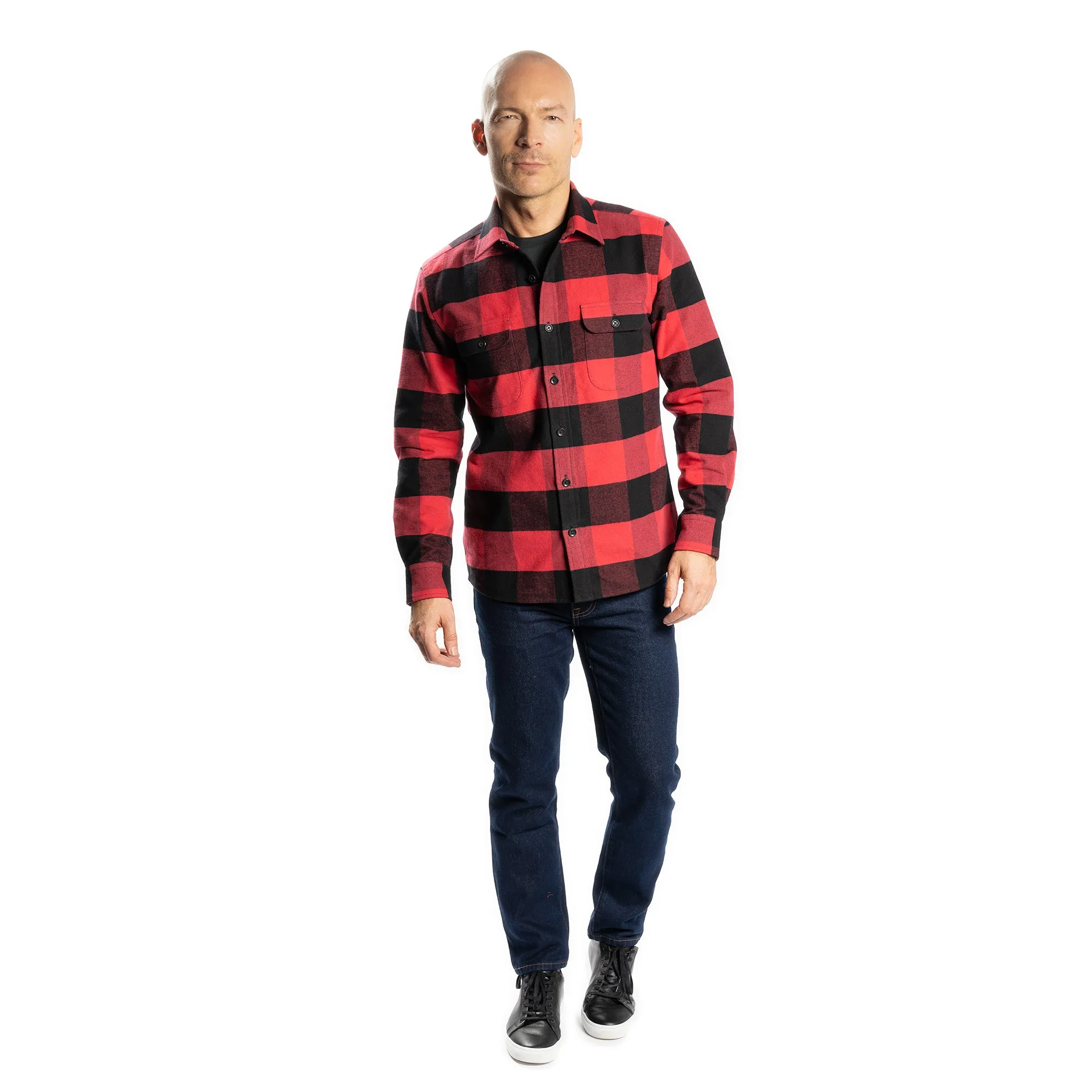 Flannel Shirt Jackets - Buffalo Plaid