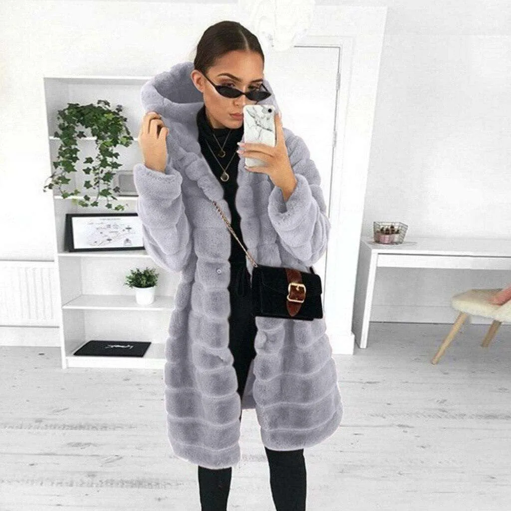 Fluffy Ladies Jackets Outwear