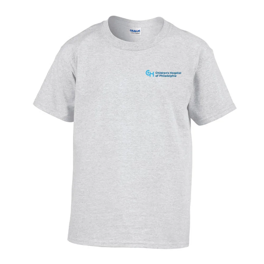 Gildan Youth Ultra Cotton T-Shirt with Light Blue Logo