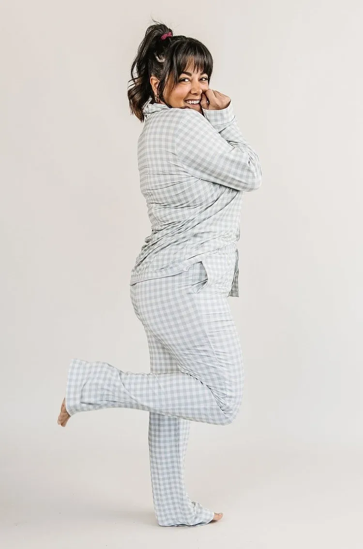 Gingham Pajama Set - Sage