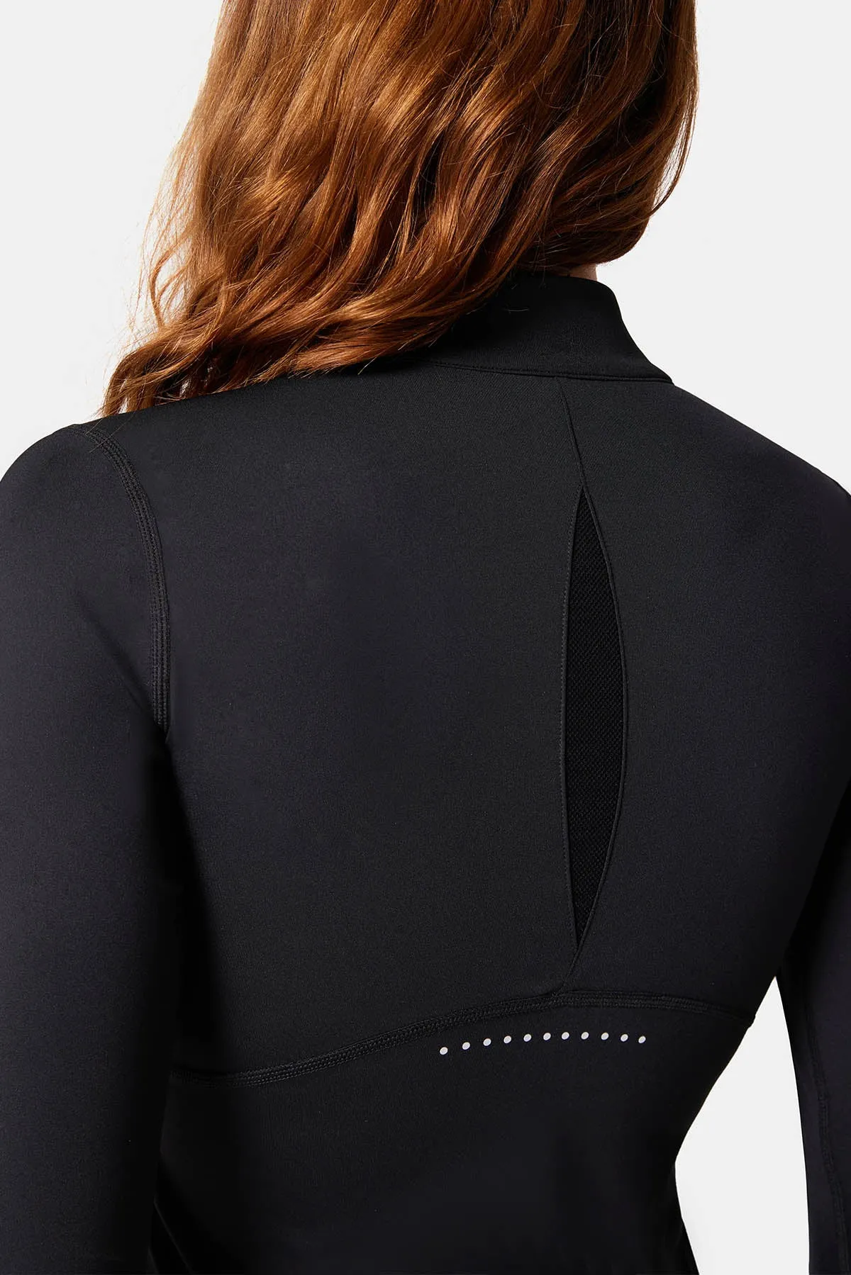 High-Neck Reflective Running Long Sleeve Shirt