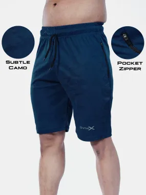 Jacquard Aqua Blue Camo GymX Shorts-Sale