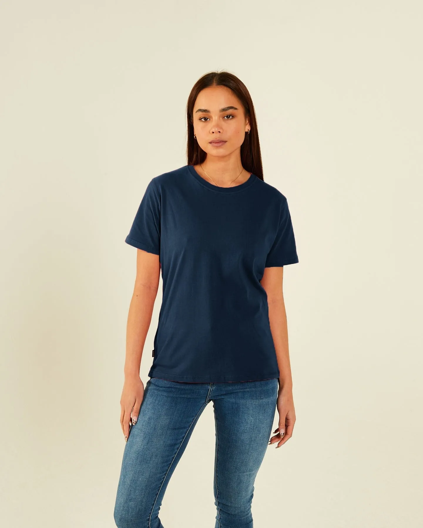 Jada Basic O Neck Blue Navy