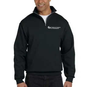 Jerzees Sweatshirt 1/4 Zip Cadet Collar With White Logo