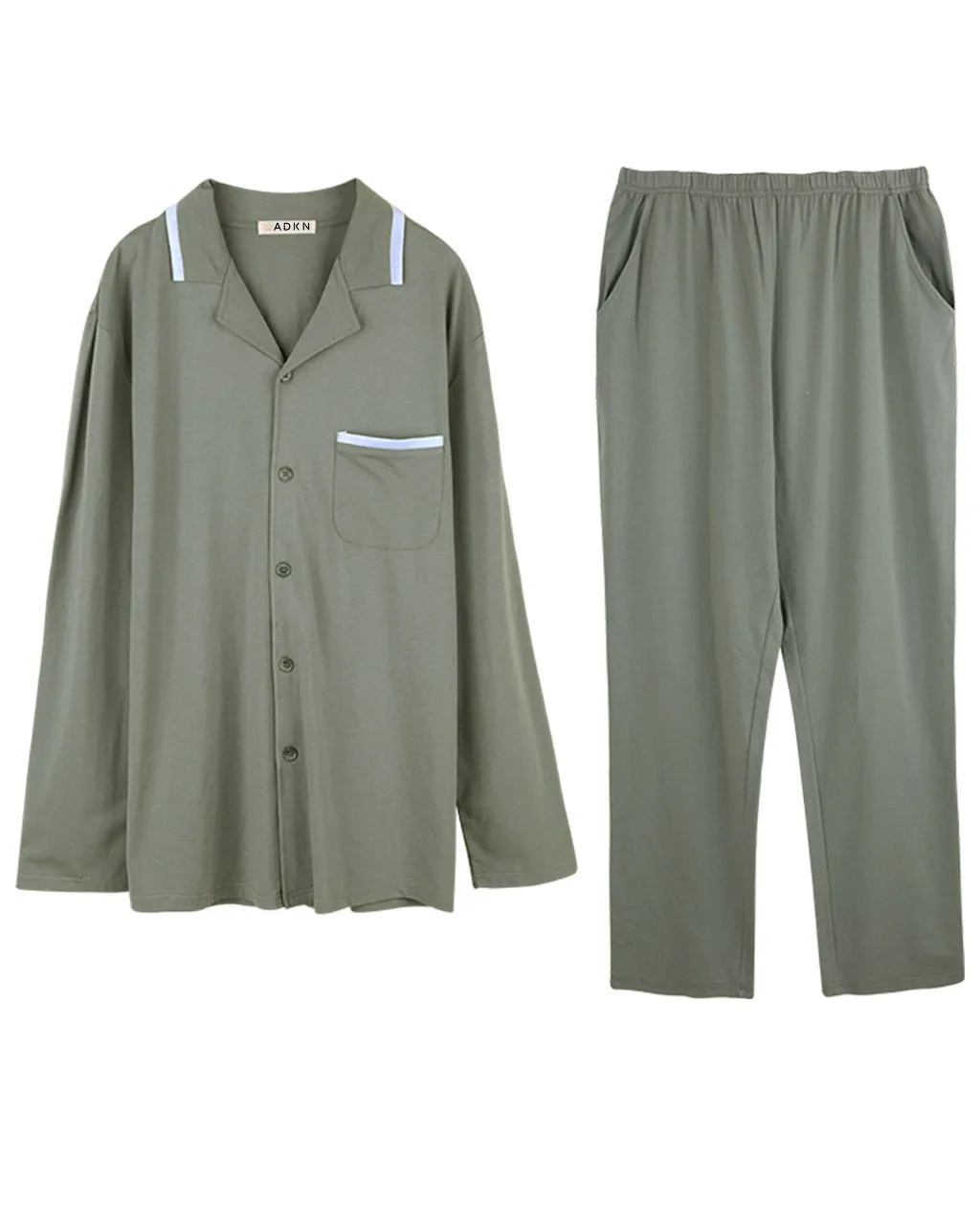 Khaki Mens Pajamas from Bamboo and Organic Cotton