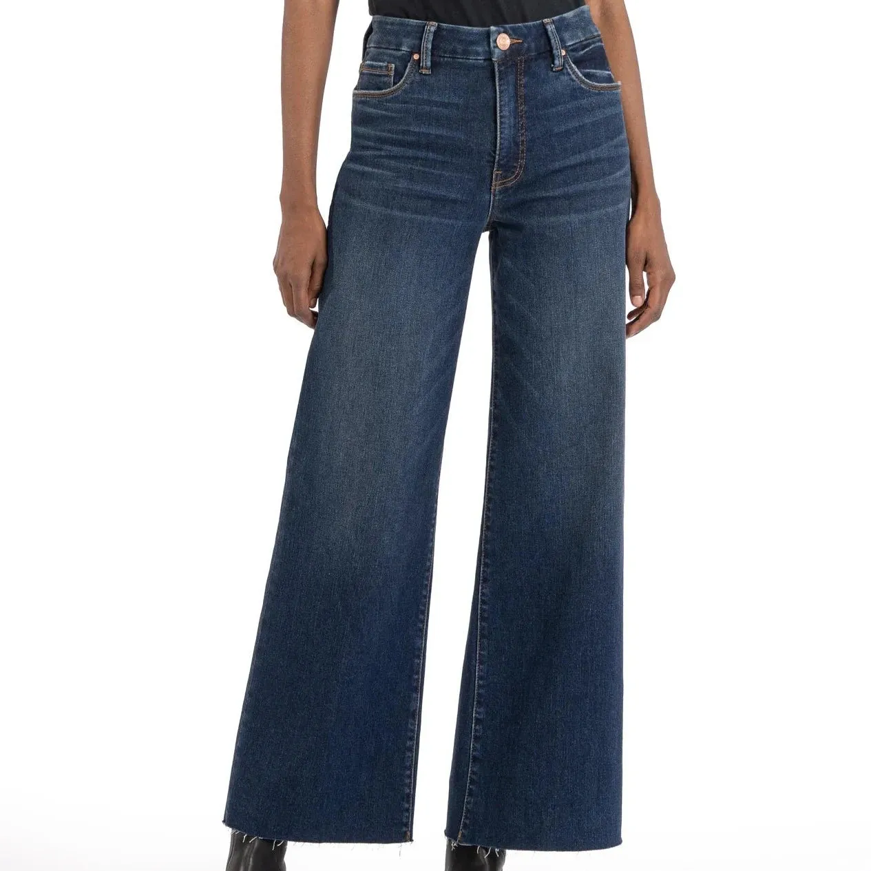 KUT Meg High Rise Fab Ab Wide Leg (Yielded Wash)