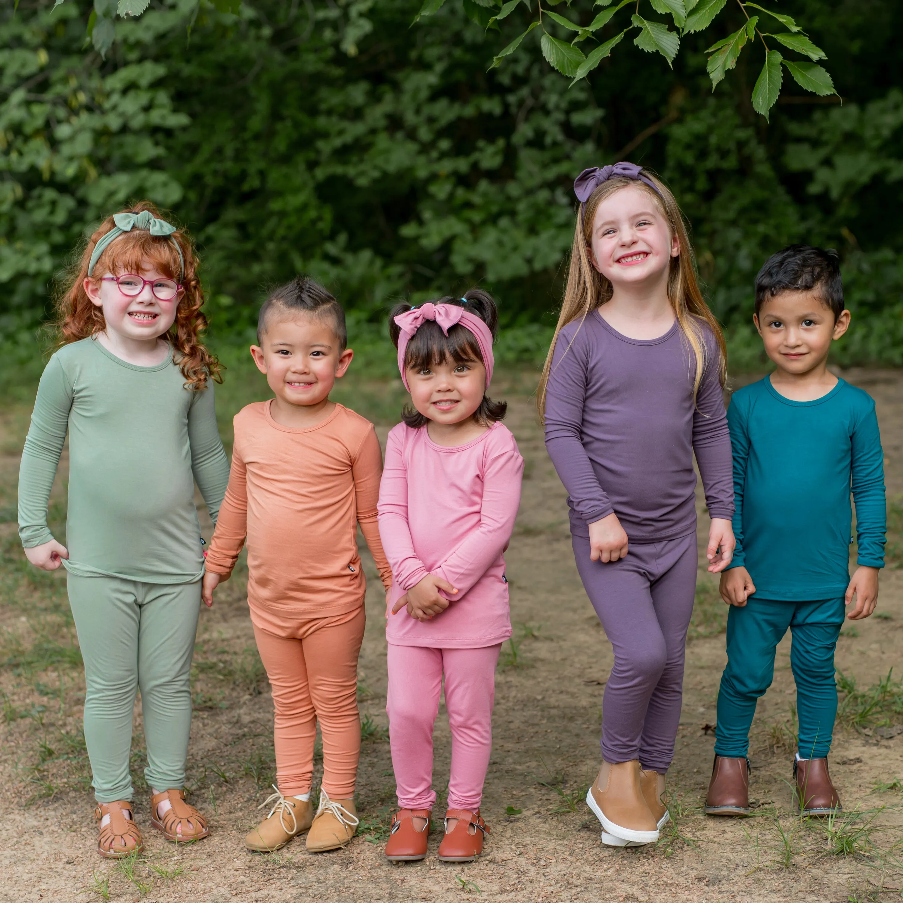 Long Sleeve Pajamas in Apple Blossom