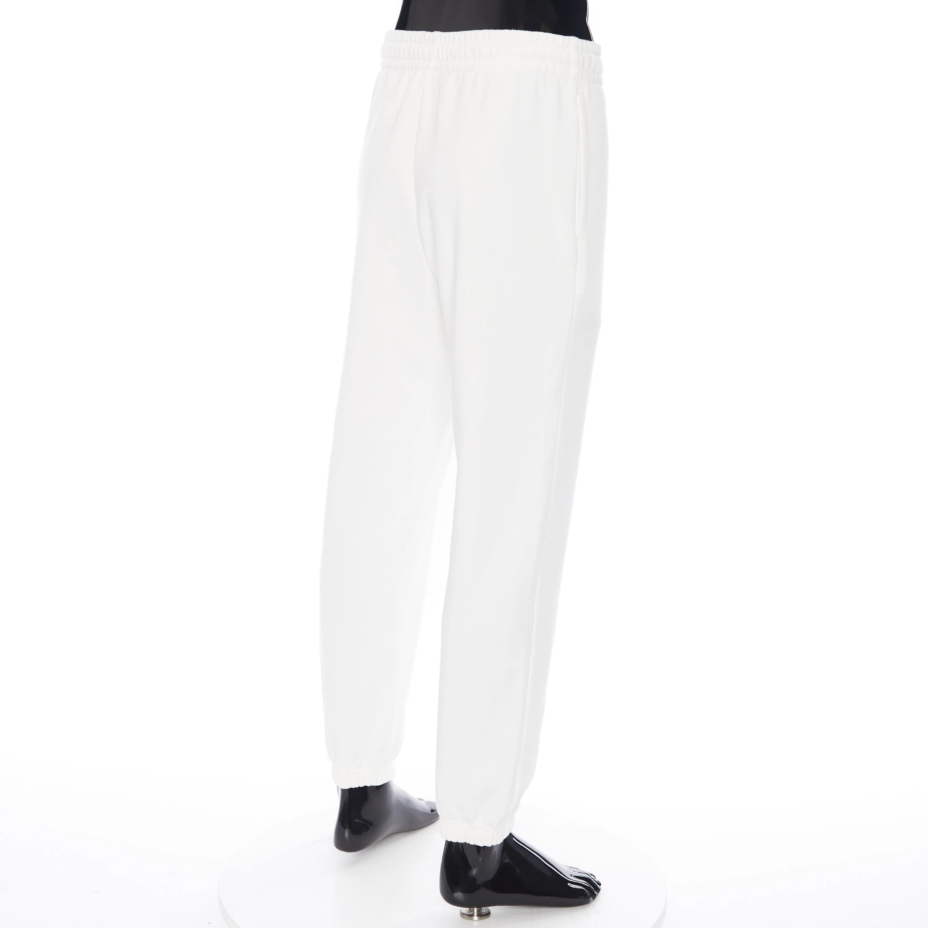 Loose Track Pants With Celine Embroidery in Cotton Fleece