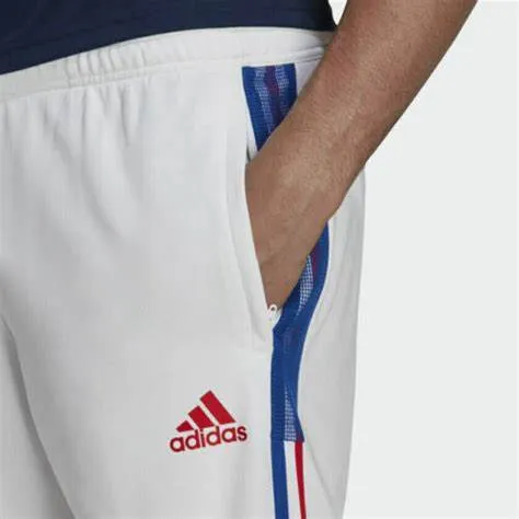 Men's Adidas Tiro Track Pants - WHITE/BLUE/RED STRIPES