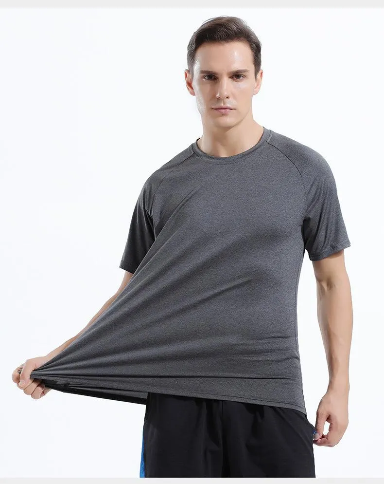 Men's Athletic Running Gym Workout Short Sleeve Tee Tops | 83106