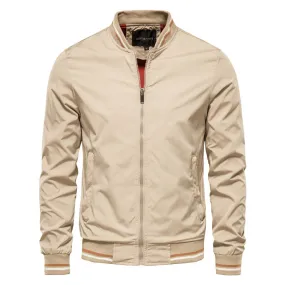 Men's Bomber Jackets Spring Fall Full Zip Active Coat Outwear-8831