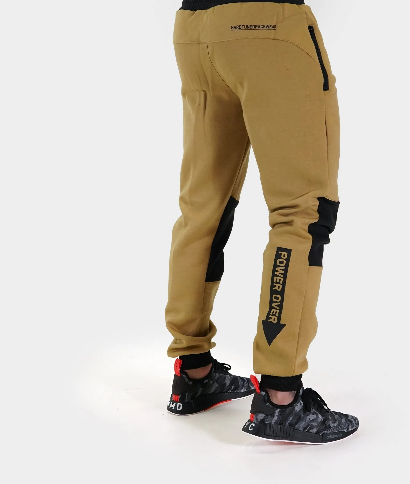 Mens Power Over Track Pants - Tan