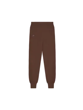 Mens Recycled Cashmere Track Pants—chestnut brown