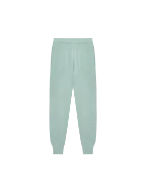 Mens Regenerative Merino Wool Track Pants—eucalyptus blue