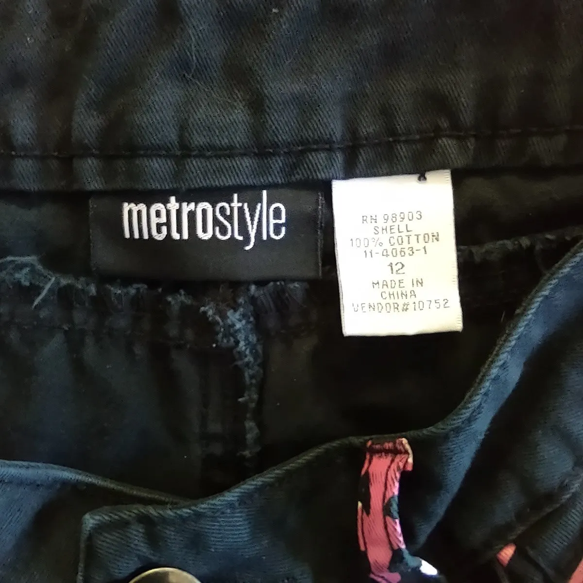 Metrostyle Women's Black Denim Jeans Size 12 Wide Flare Leg