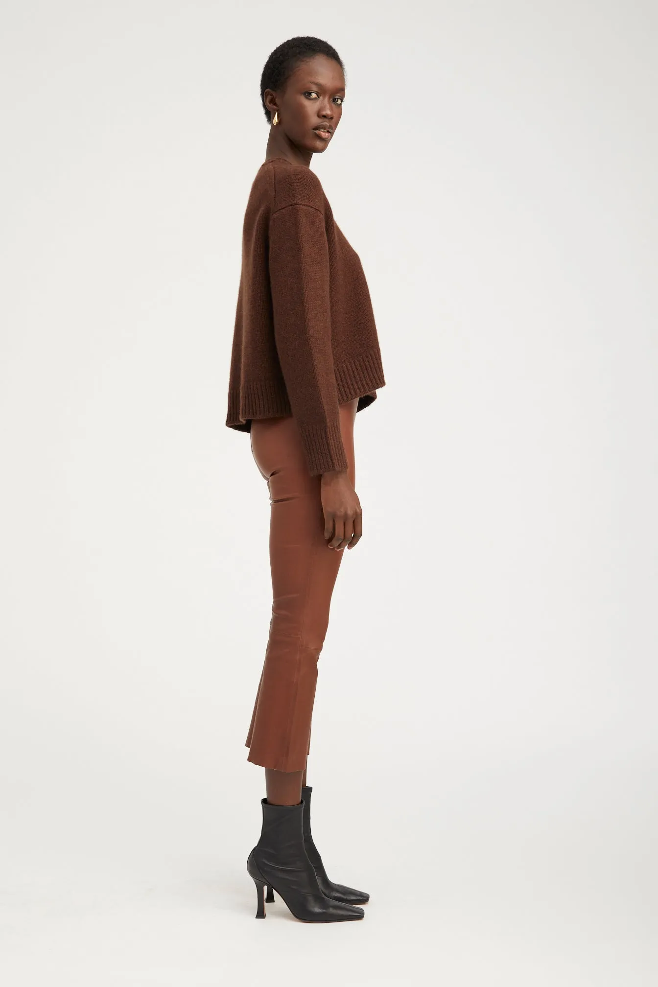 Mocha Heavy Cashmere Sweater