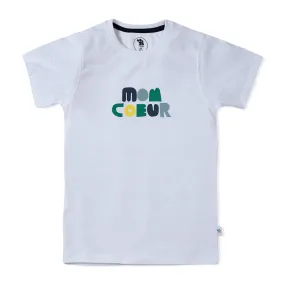 Mom Coeur White T-Shirt