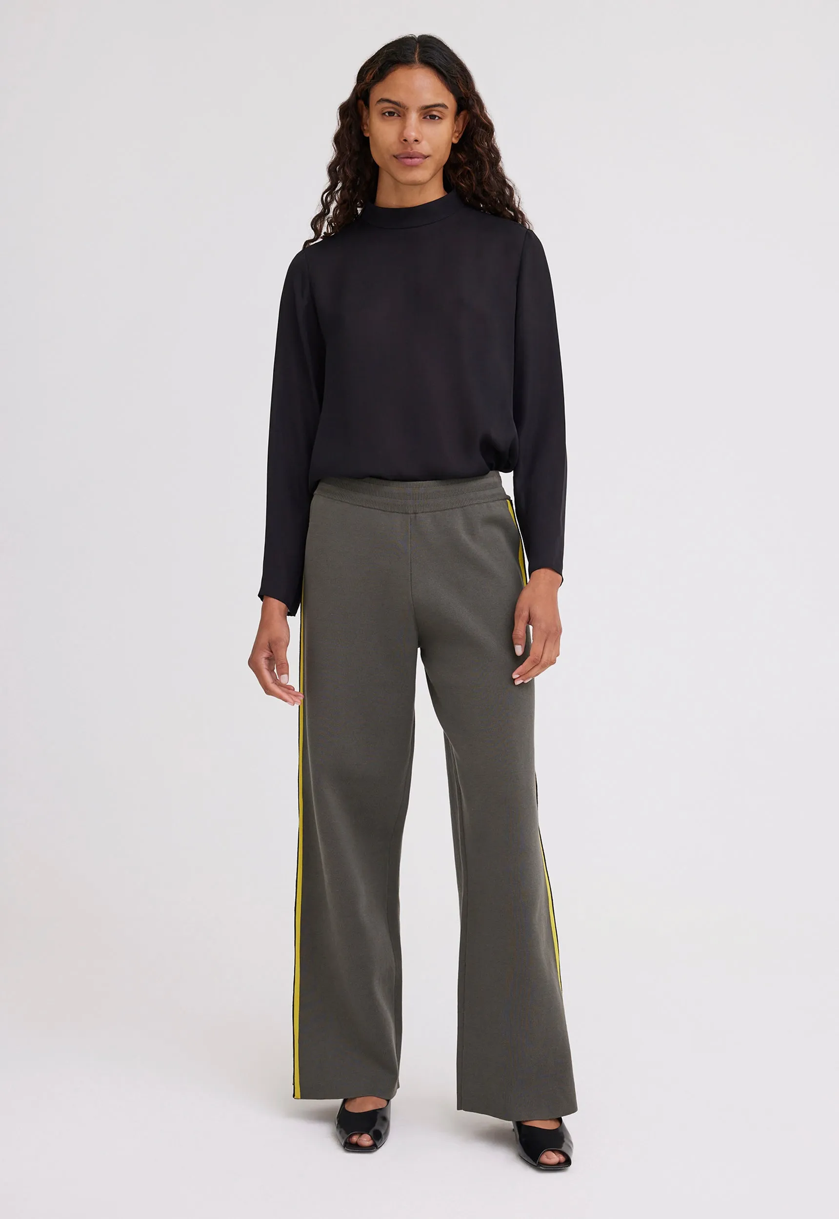 NAGNATA Side Snap Track Pant - Forest/Chartreuse